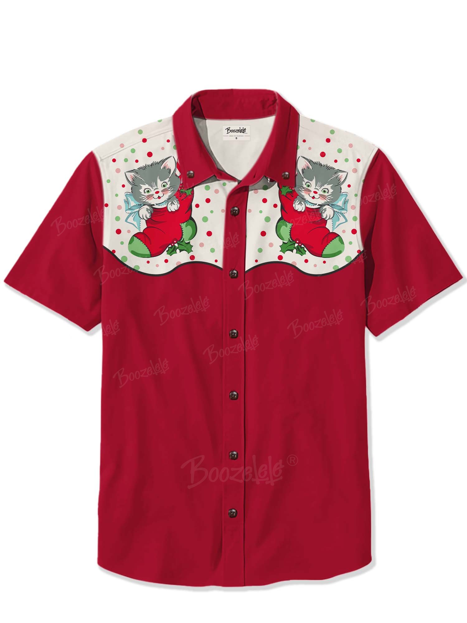 Christmas Socks Cat - 100% Cotton Shirt