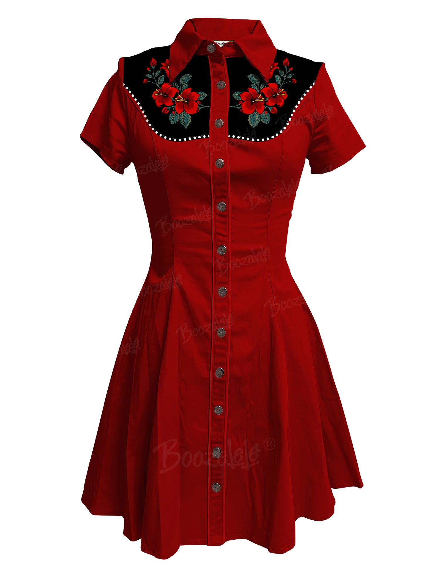 Western Vintage Flower - 100% Cotton Dress
