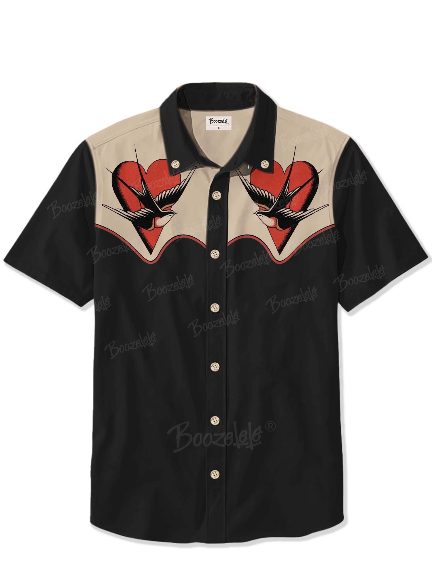 Valentine's Day Swallow And Heart - 100% Cotton Shirt