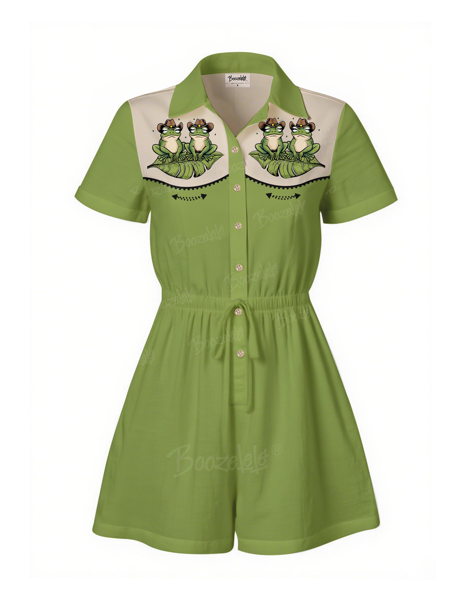 Frog and Leaf - 100% Cotton Pocket Jumpsuit