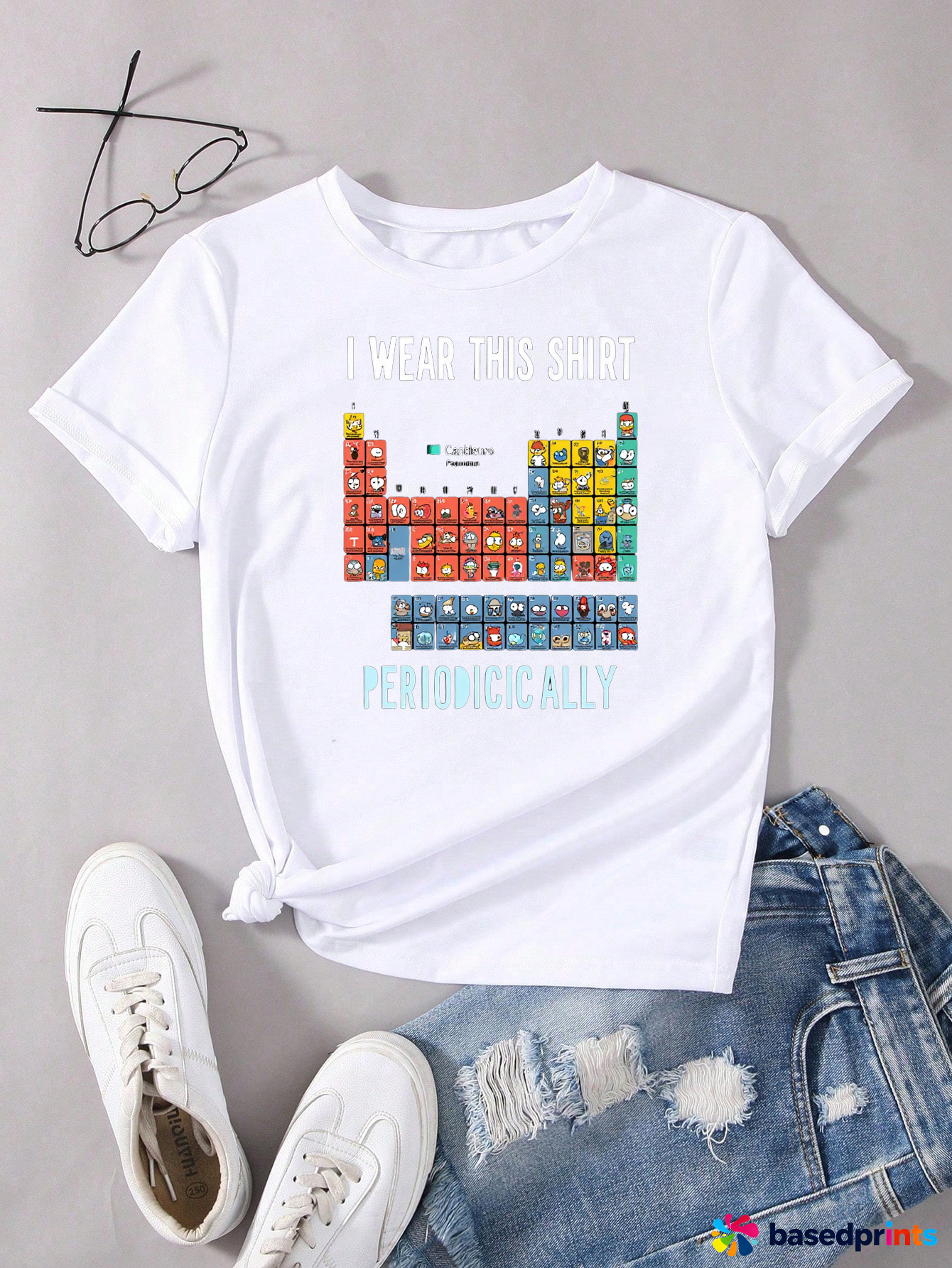 Emoji Periodic Table T-Shirt Funny Graphic Tee