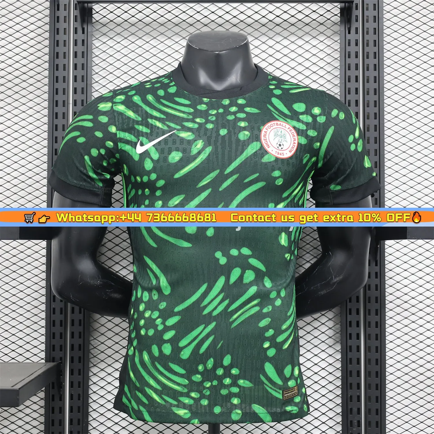 Nigeria 24-25 Away Green Jersey - Player Version