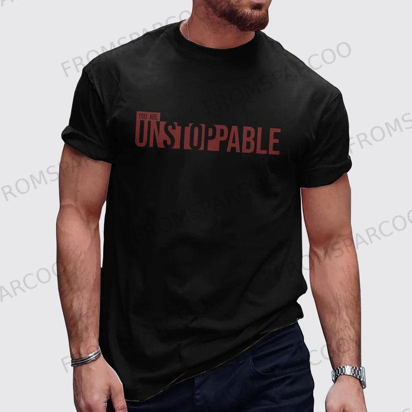 Men's Graphic Design Simple Print Gym T-Shirt