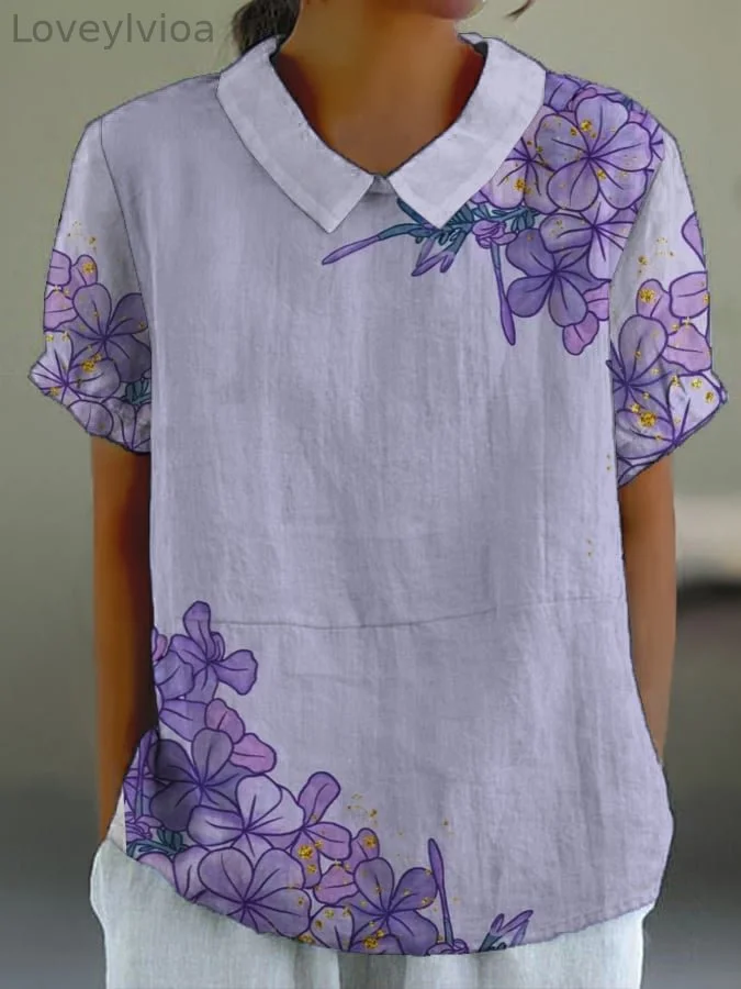 Women's Floral Design Casual Tops