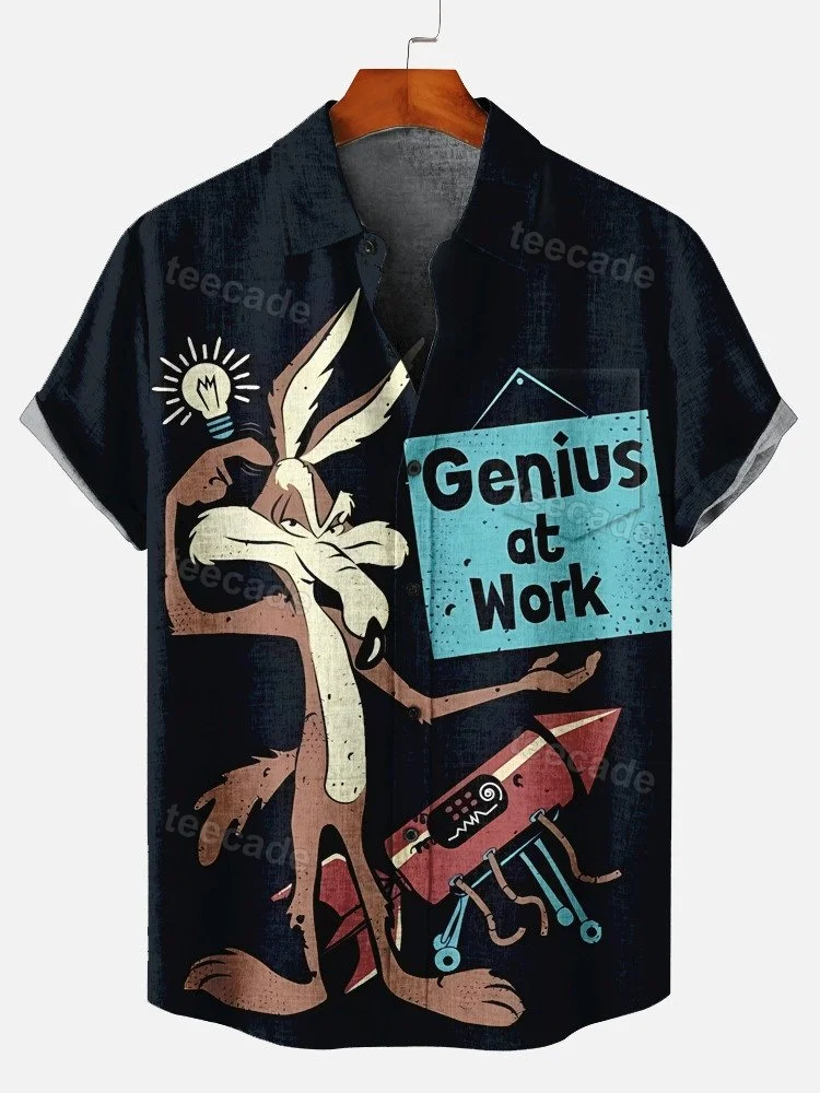 Teecade Teecade Genius At Work Art Print Shirt