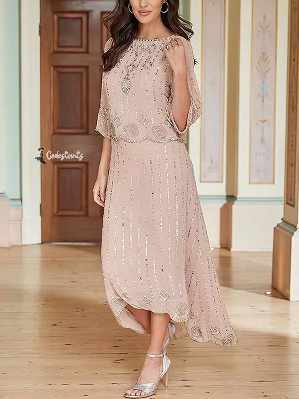 Sequined Elegant Sophisticated Ladies Dress