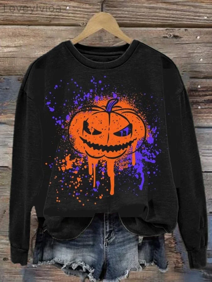 Halloween  Women's Printed Long Sleeve Sweatshirt