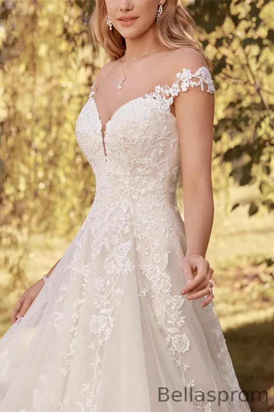 strapless open back dress Mermaid/Trumpet Wedding Dress Attractive V-Neck Appliques Lace Wedding Gown QW2241 Custom Size / Ivory