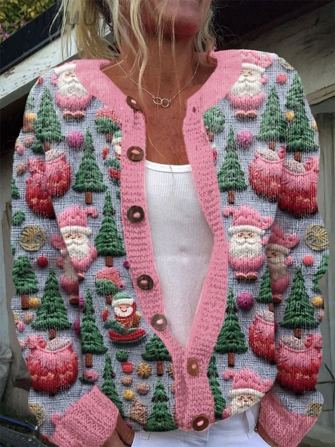 Women's Christmas Tree Merry Knit Cardigan