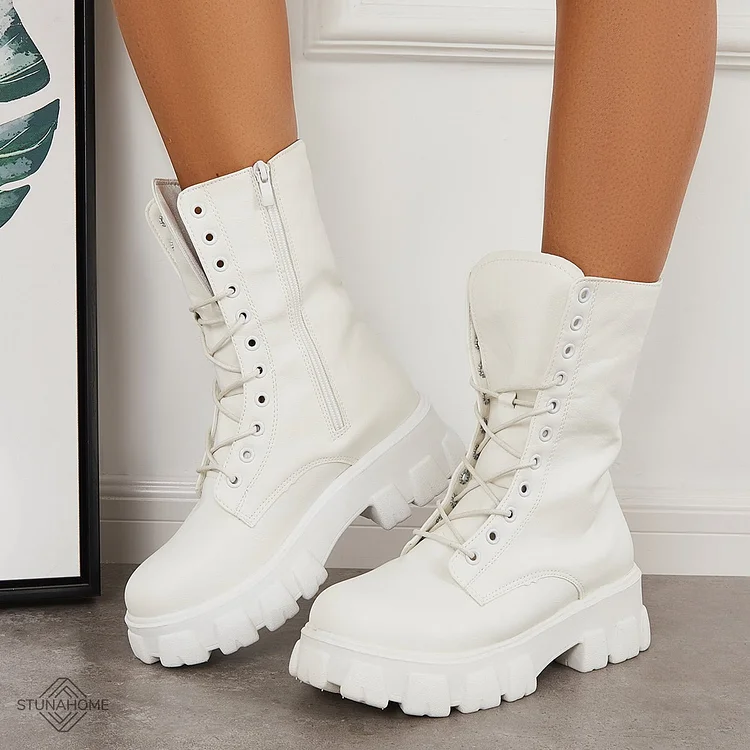 Women's Cool Platform Combat Boots shopify Stunahome.com