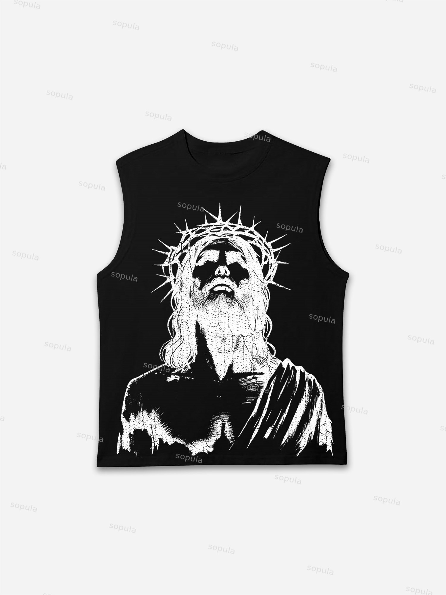 Jesus Graphic Print Tank Top