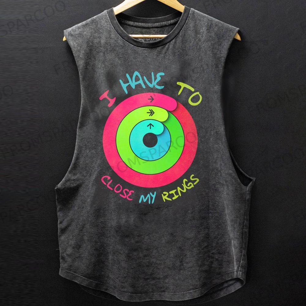 I HAVE TO CLOSE MY RINGS SCOOP BOTTOM COTTON TANK