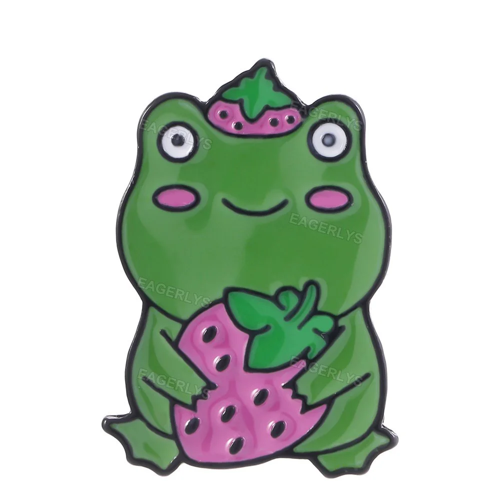 Eagerlys Funny Frogs Badge Enamel Pin Eagerlys