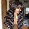 Glueless Long Hair Loose Deep Wave Wigs with Bangs