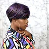 New Fashion Colorful Wgs With Bands Natural Pixie Cut Wig