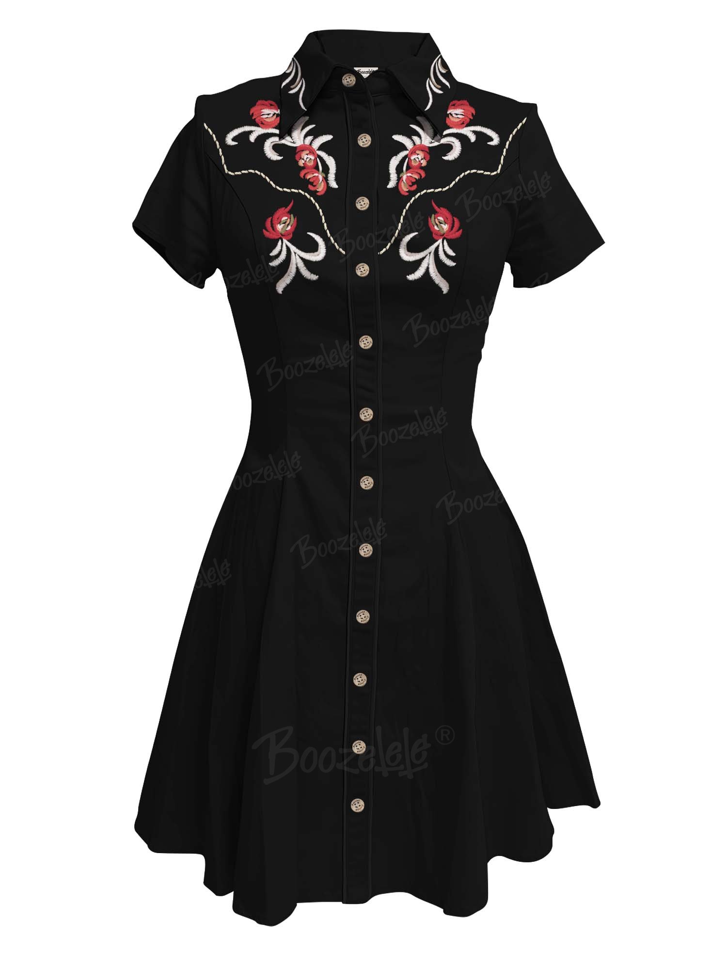 Western Classic Flower - 100% Cotton Dress