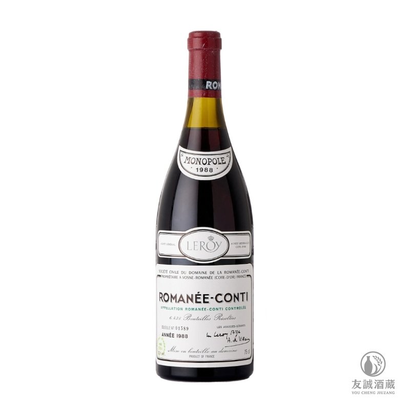 1988年Romanee-Conti 羅曼尼&middot;康帝特級園 友誠酒藏