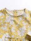 Floral Short Bell-sleeve Baby Girl Bodysuit Bow Onesie DEARBABYSTORE James Yang