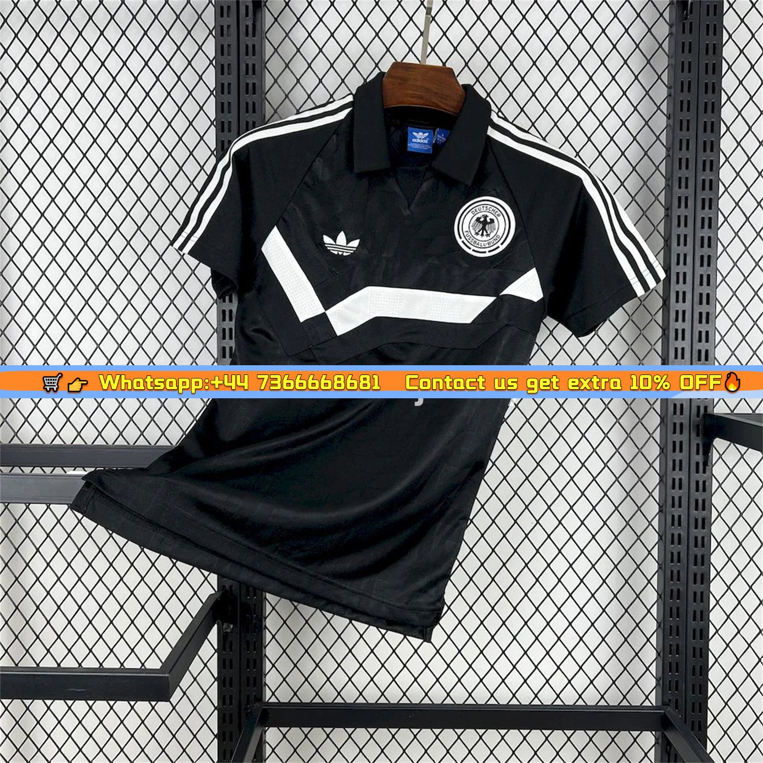 Retro Germany 1988-91 Terrace Black Jersey