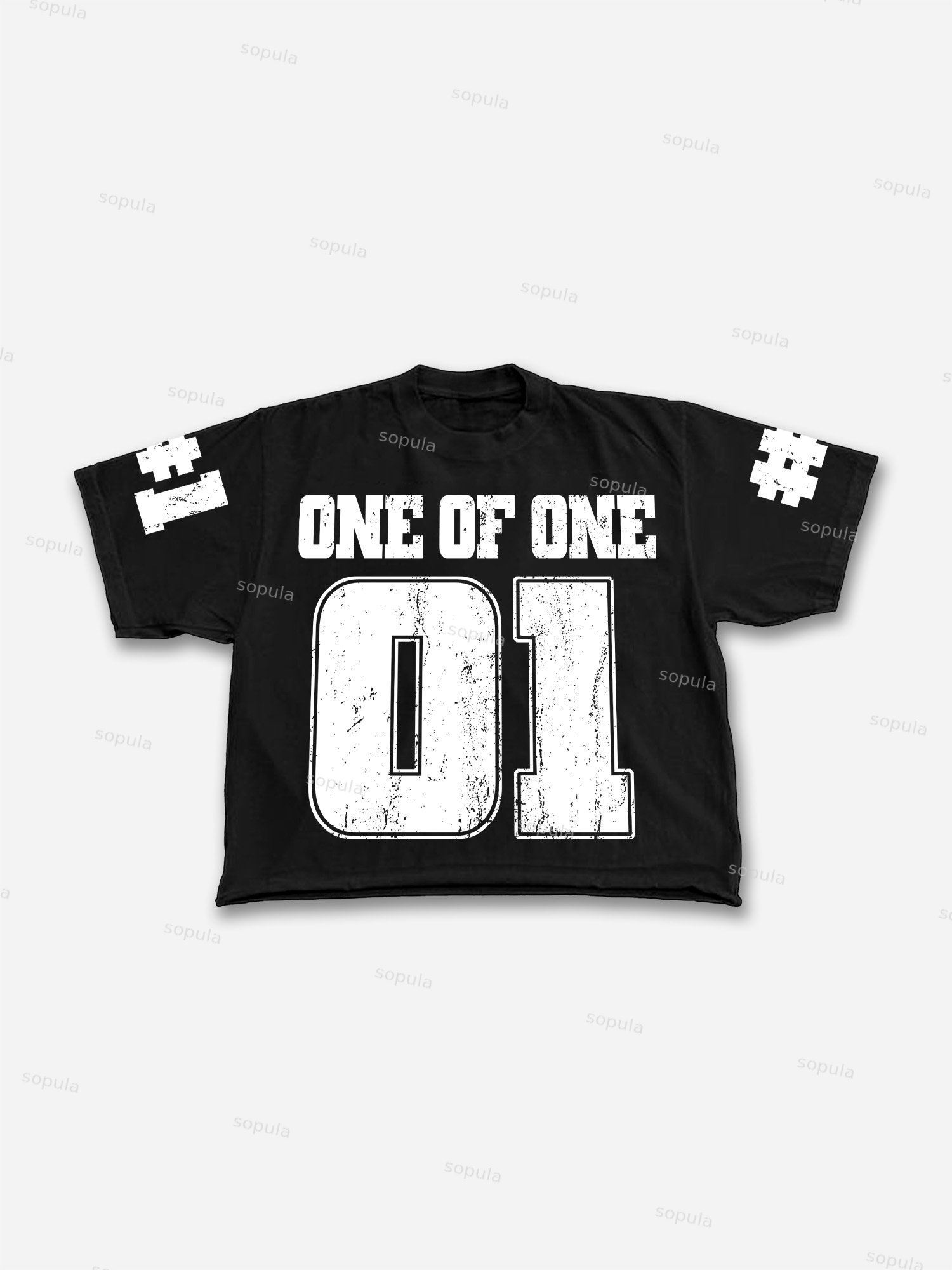 Men's One Of One No.01 Graphic Cropped T-shirt