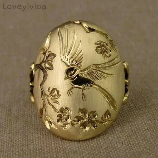 🔥  🔥Gold Bird Nature Inspired Ring🐦
