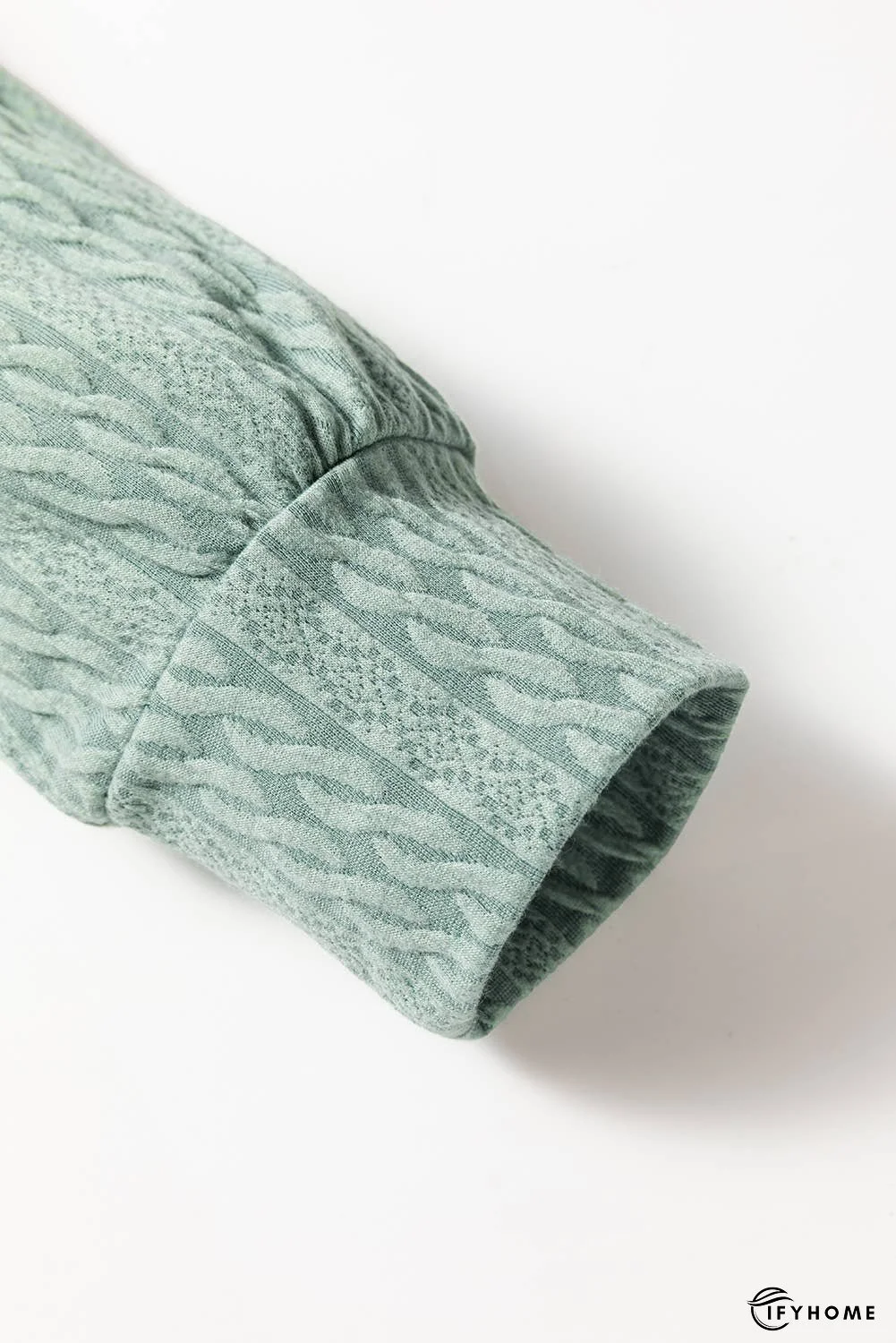 Button Front Textured Drawstring Hooded Top | IFYHOME