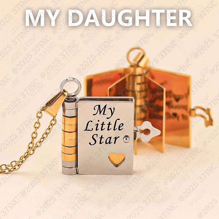 For Daughter - My Little Star Book Necklace