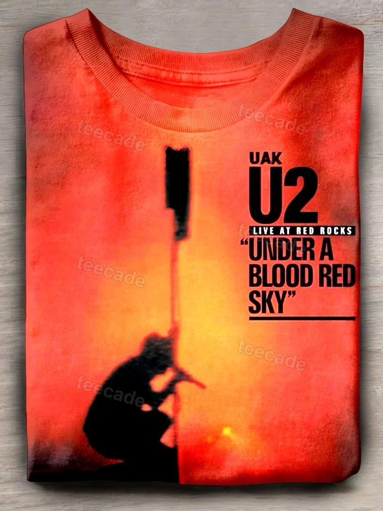 Teecade U2 Band Art Print T-shirt