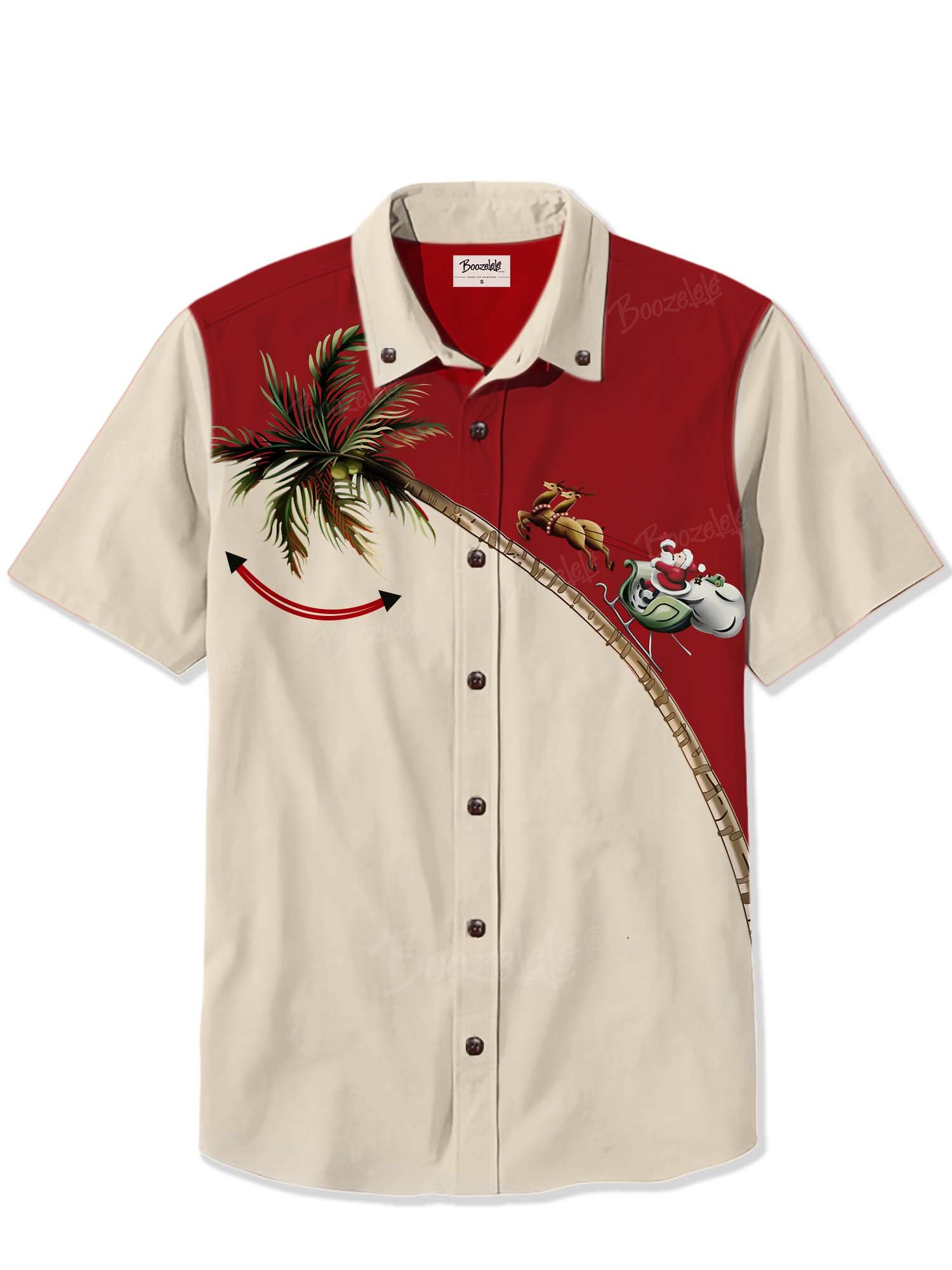 Christmas Coconut Tree And Santa Claus  - 100% Cotton Shirt