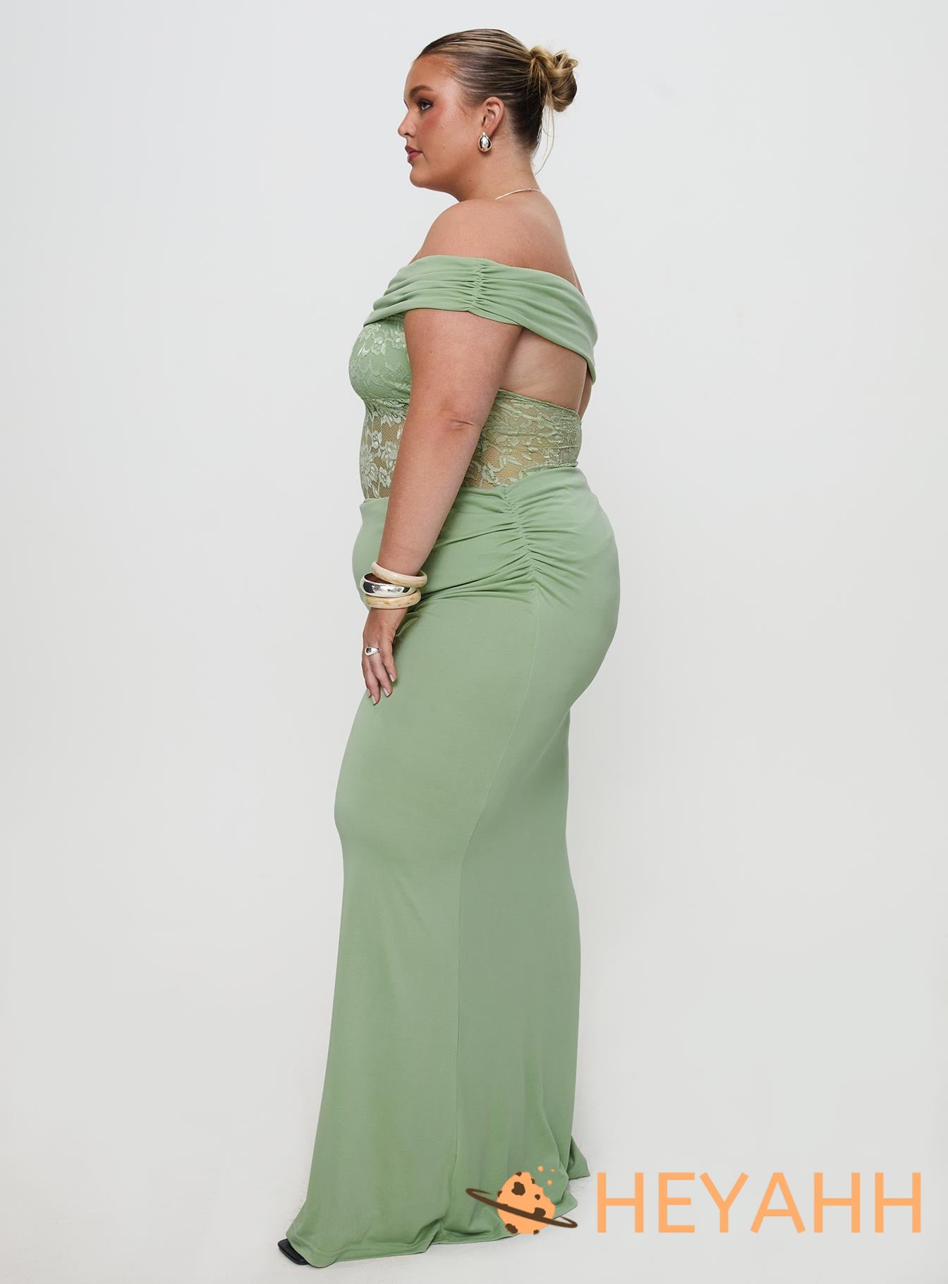 gwendolen off the shoulder maxi dress green Emerald Green Maxi - Green Velvet Maxi - OTS Maxi Dress