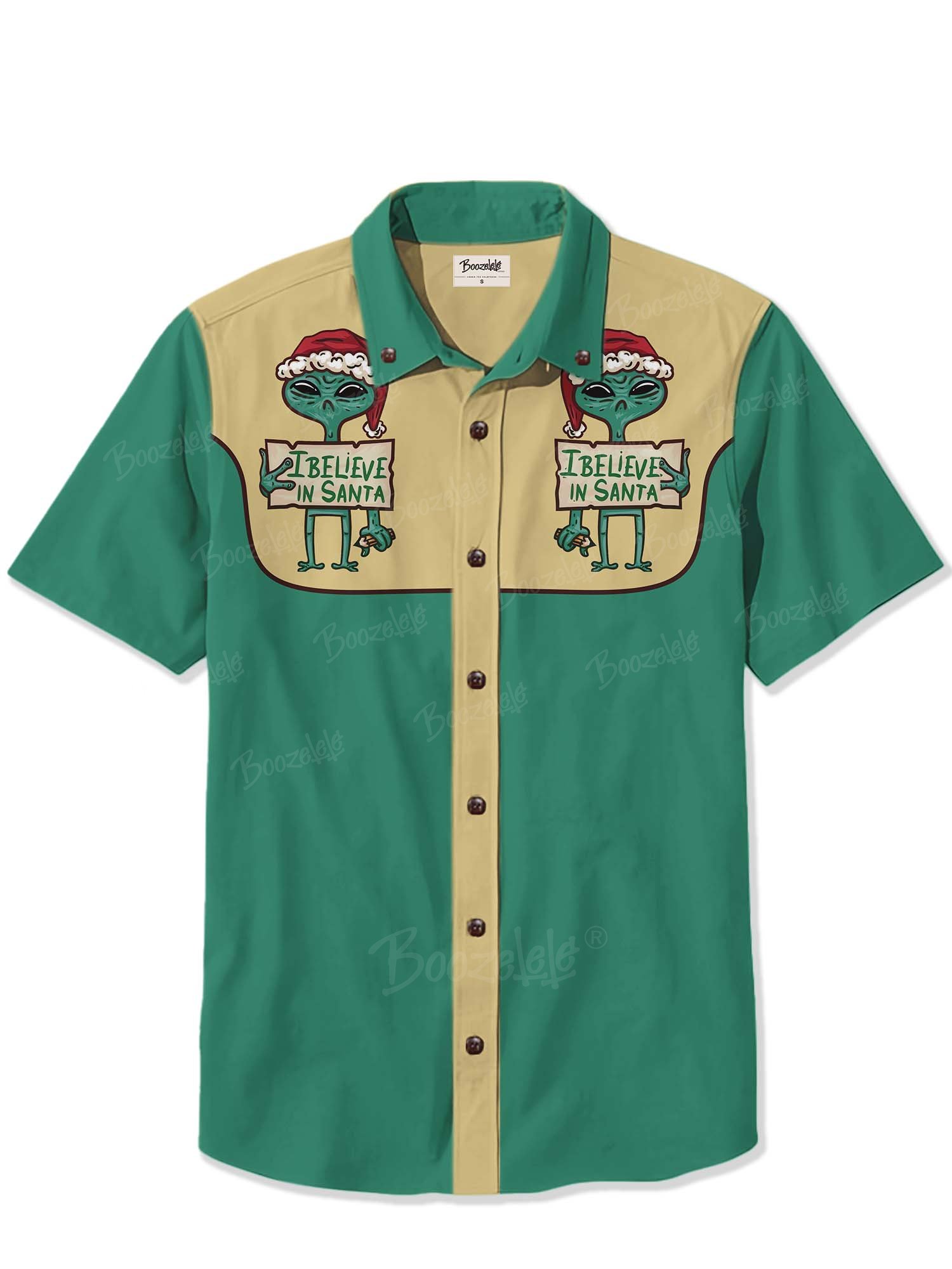 Christmas Alien I Believe In Santa - 100% Cotton Shirt