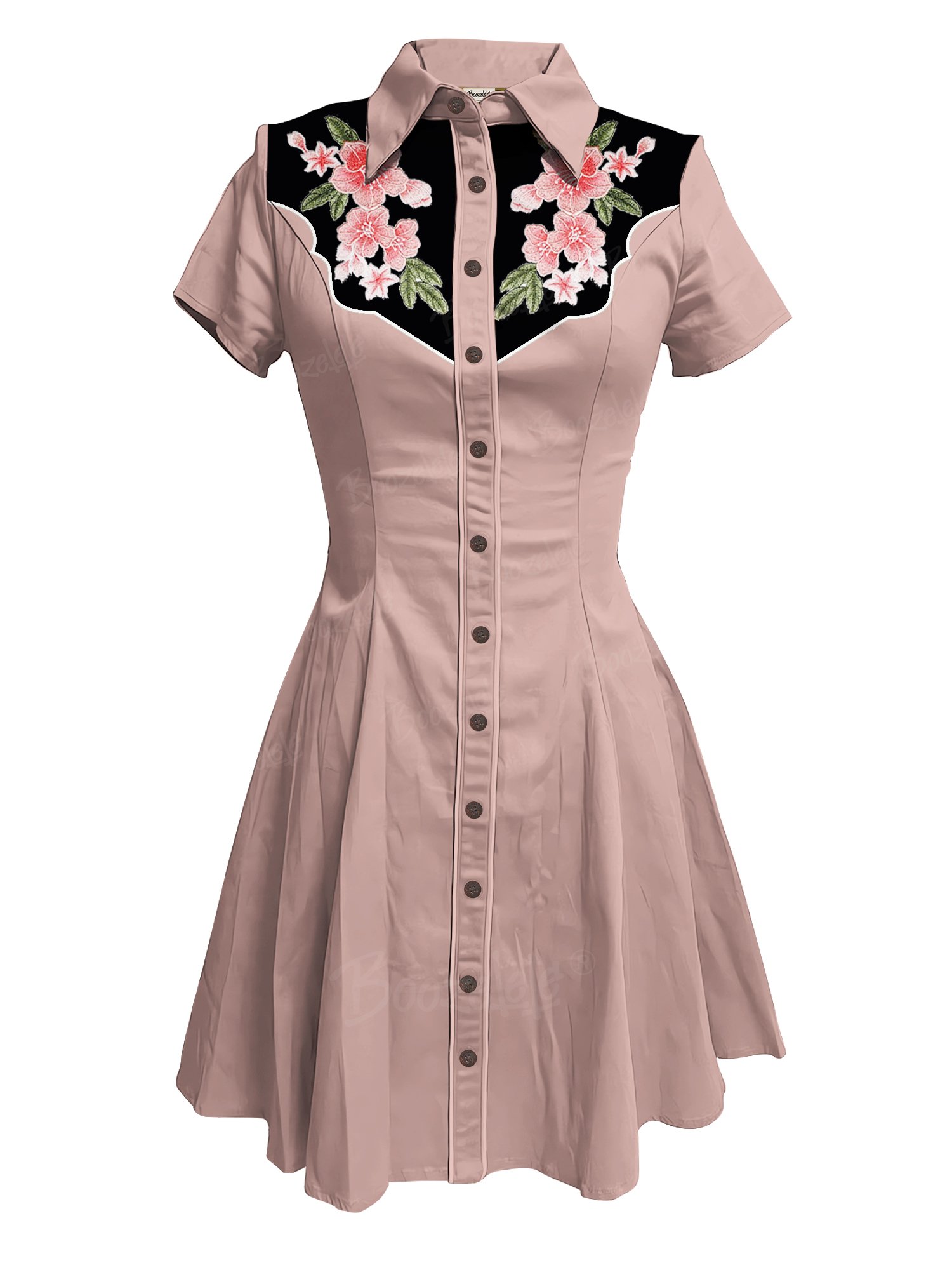 Light Pink Floral - 100% Cotton Dress