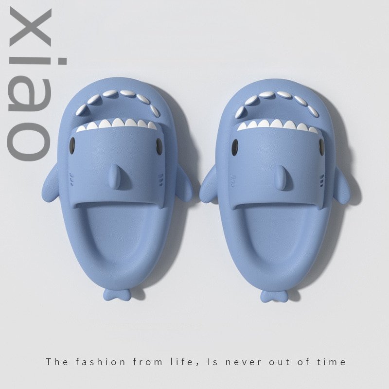 Summer Shark Slippers Women Shark Slides Men Bathroom Flip Flops Adult Home Anti-skid Flat Shoes Couple Children's Funny Sandals