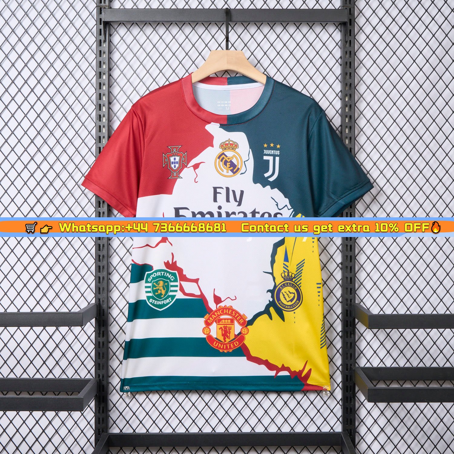 Cristiano Ronaldo Career Commemorative Jersey Real Madrid Juventus Portugal Manchester United Al Nassr Sporting CP - Fans Version