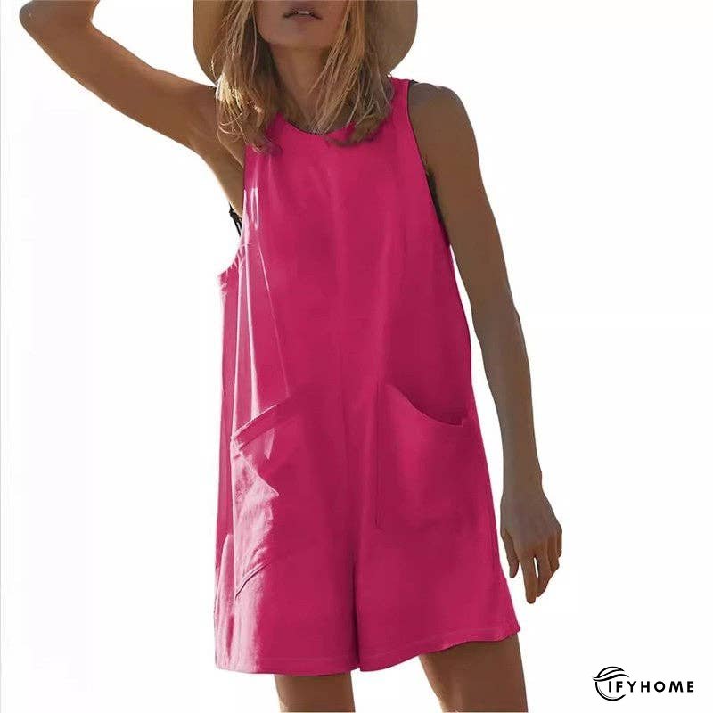 Sleeveless Casual Jumpsuit Shorts For Relaxed Style | IFYHOME