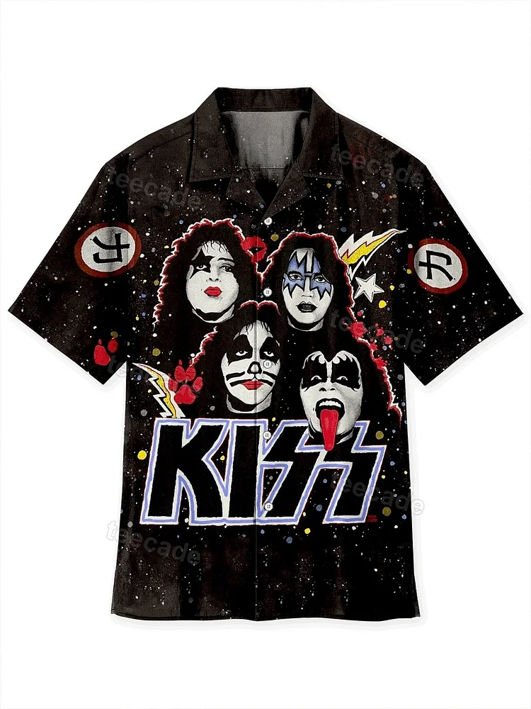 Teecade Teecade Kiss Band Art Print Shirt