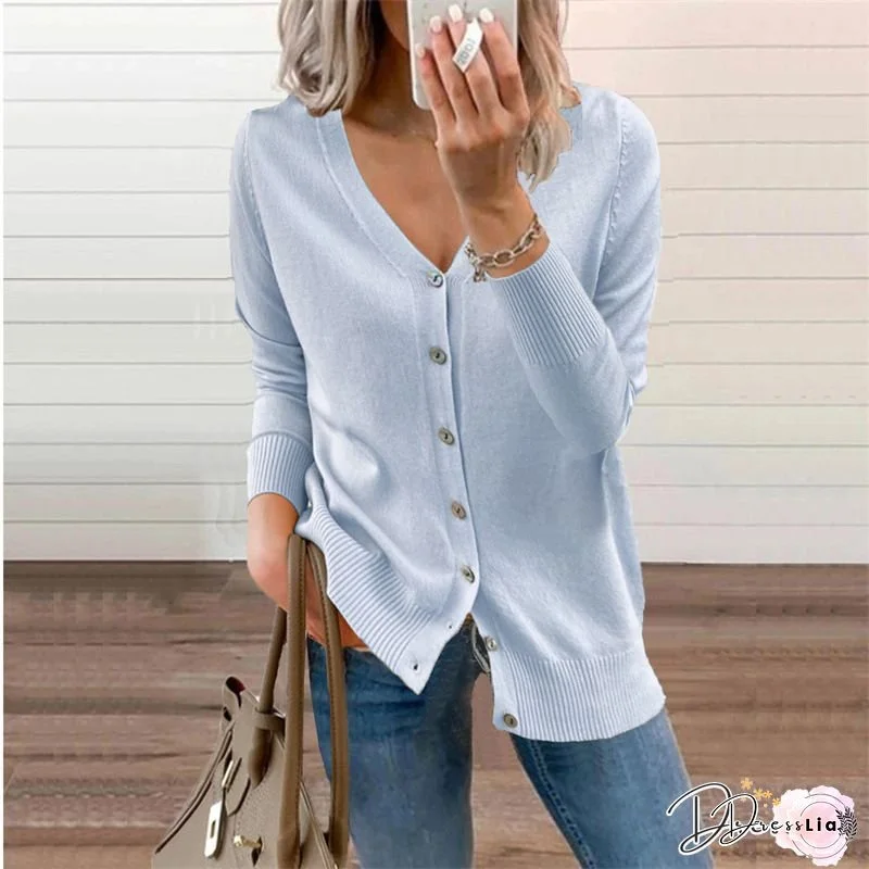 Women's Elegant Long Sleeve Cardigan Sweater - Vibrant Yellow & White Collar, Medium Stretch Blazer Jacket for Spring/Fall Casual to Semi-Formal Outfits, Office Cardigan For Women, Ladies Cardigans With Pockets, Slim Fit Cardigan For Women