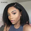 Kinky Straight 200% Density Glueless black Bob Wigs