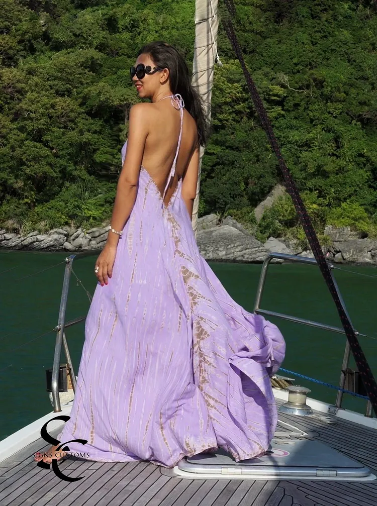 Flamingo Lavender Tie Dye Maxi Dress | Soft Pastel Summer Vibe