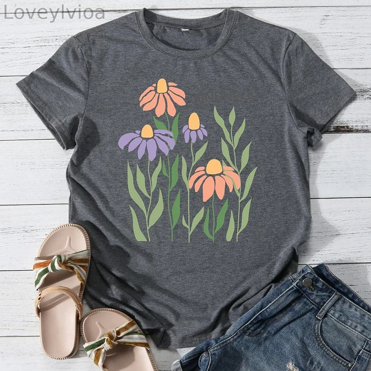 Treat yourself with kindness Round Neck T-shirt-0025901