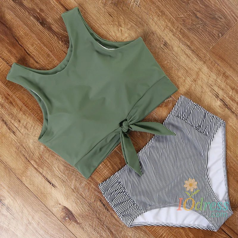 IO Dress High Waisted Swimsuit Bikini 2021 Push Up Swimwear Women Sexy Bathing Suit Female Vest Bikini Set Leopard Swim Suit Beachwear