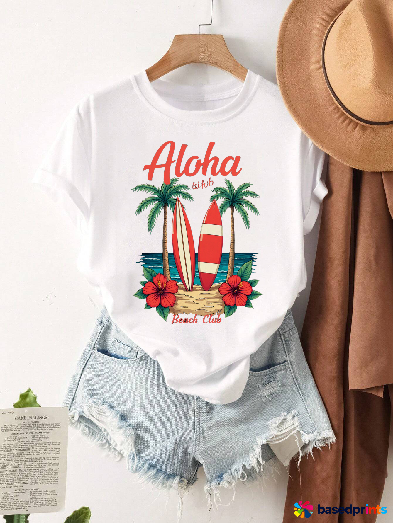 Aloha Beach Club Graphic Tee White