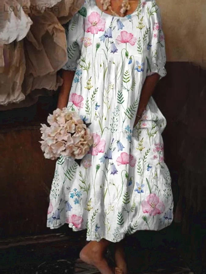 Women's Floral Casual Printed Dress