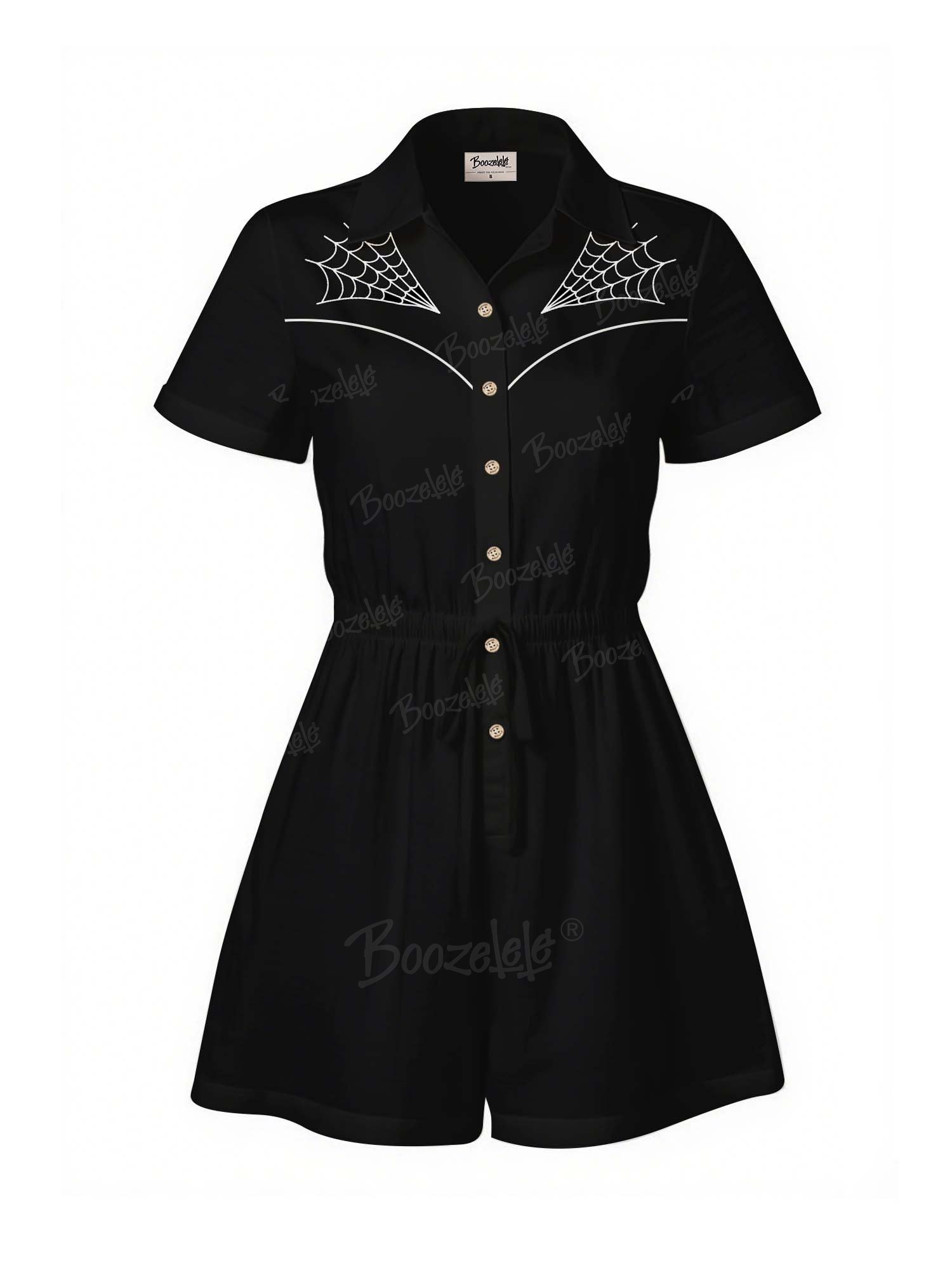 Spider Web - 100% Cotton Pocket Jumpsuit