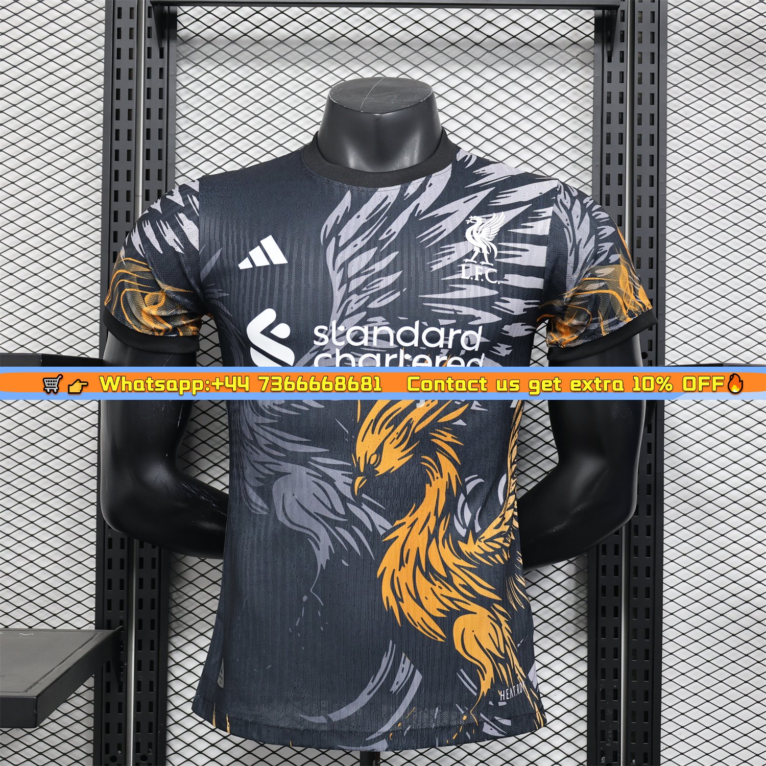 Liver.pool 25-26 Orange Liver.pool Bird Black Special Jersey - Player Version