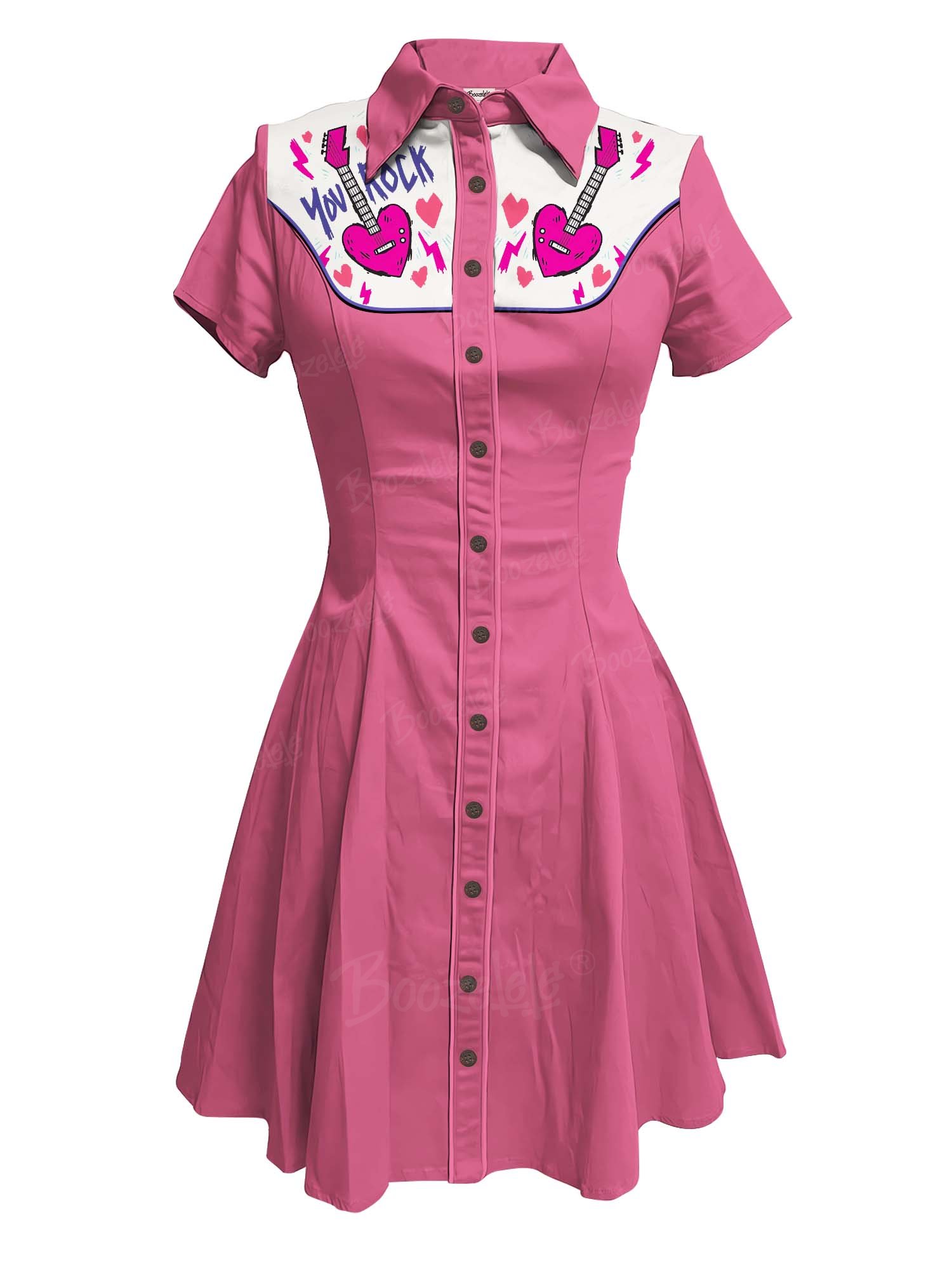 Music Love Guitar You Rock - 100% Cotton Dress