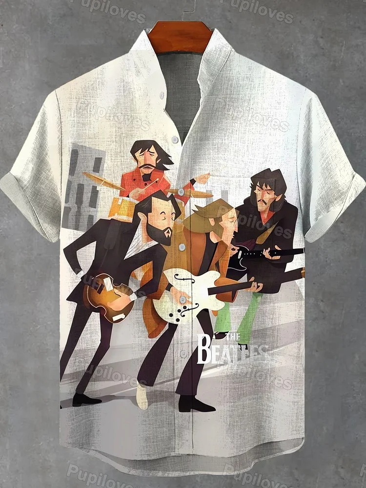 Pupiloves Pupiloves The Beatles Art Print Shirt