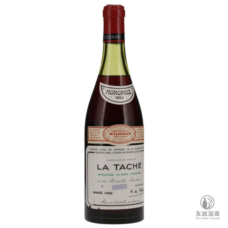 1966年 Roman&eacute;e-Conti La T&acirc;che 拉塔希特級園紅酒 友誠酒藏