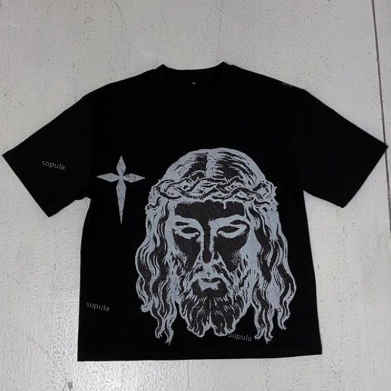 Sopula Vintagethe Way Jesus Graphic Cotton Short Sleeve T-Shirt