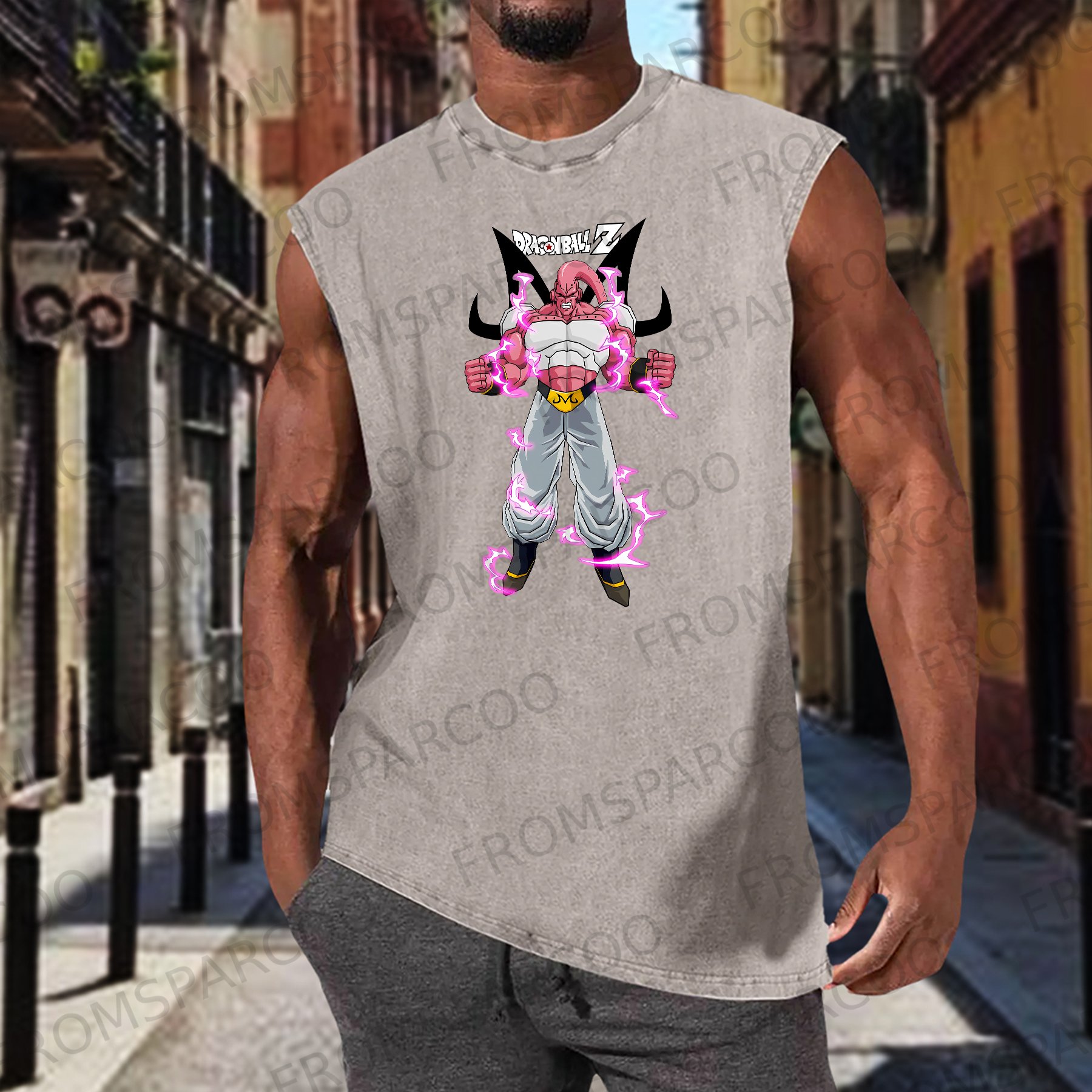 Casual Batik Animation Print Fitness Tank Top